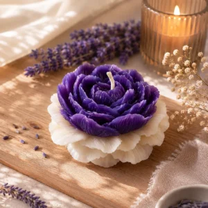 peony flower candle